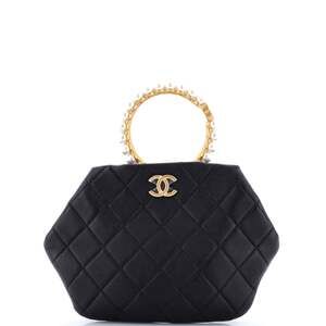 Chanel Pearl Crown Handle Clutch #242405C40B